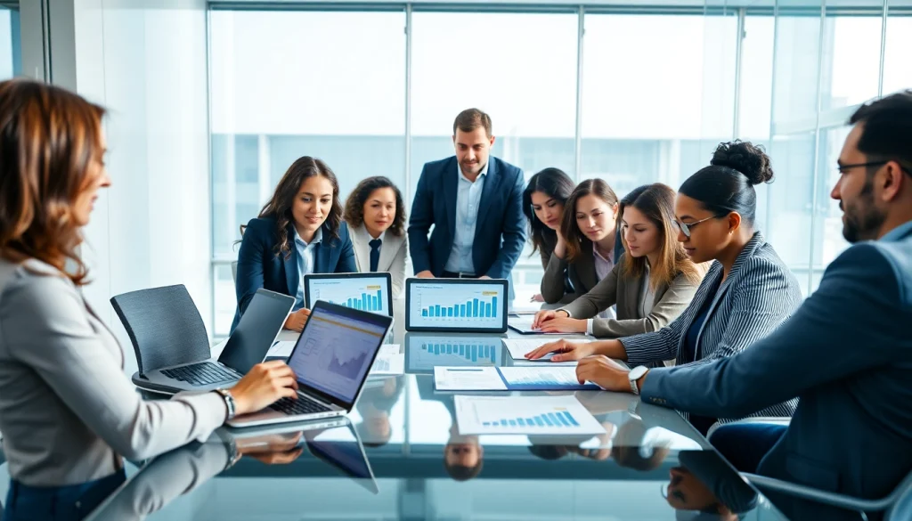 Expert team engaged in Corporate Tax Return Filing review in a professional office.