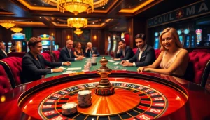 Experience the thrill of LC88 COM with luxurious casino tables, exciting players, and vibrant chips.