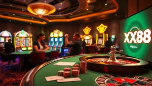 Experience thrilling gameplay at XX88.COM with vibrant casino elements and exciting betting action.