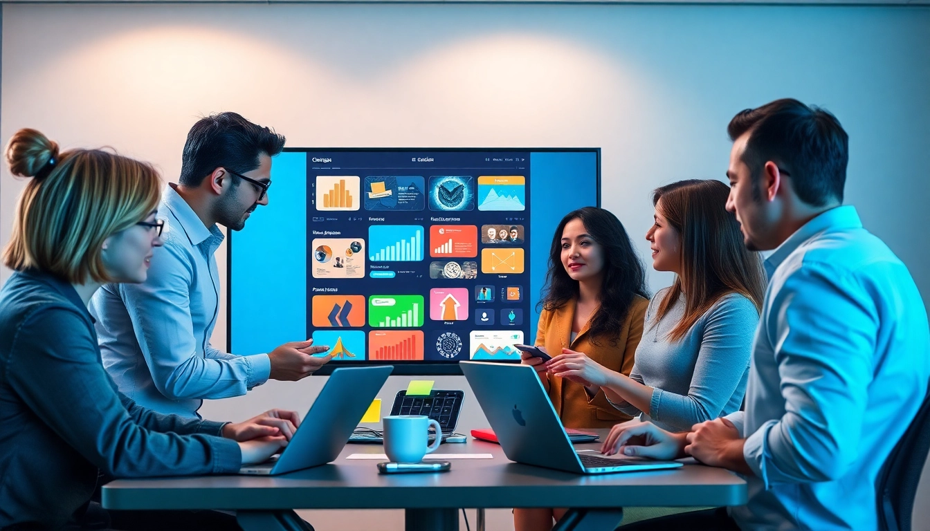 Professional collaboration at a công ty thiết kế website, showcasing innovative web design processes.