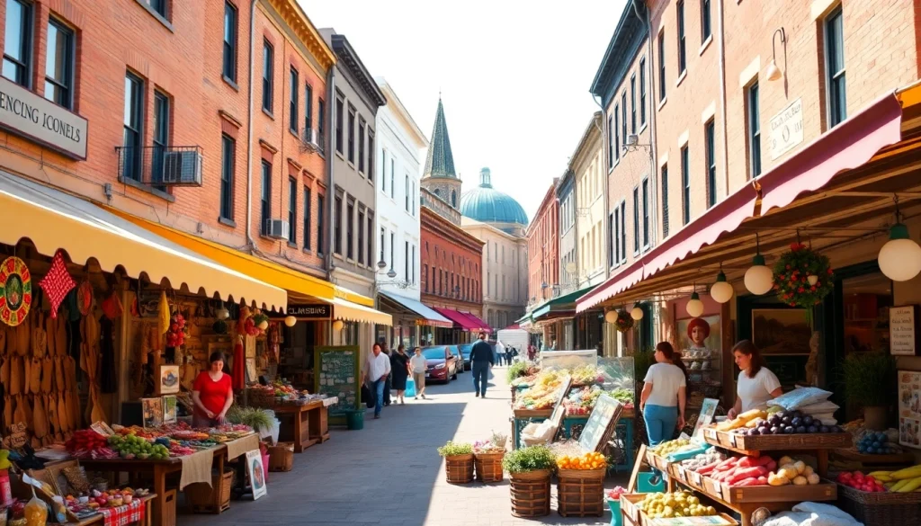 Experience Clarksburg's vibrant marketplace with local artisans showcasing their crafts.