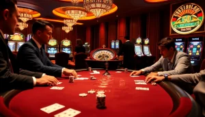 Experience the thrill of winning at ib91.in with an engaging poker scene featuring vibrant casino elements.