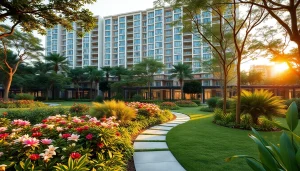 Showcasing the stunning tampines st 95 ec modern Executive Condominium amidst lush greenery.