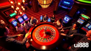 Experience thrilling gaming moments with uu88 at this luxurious casino setup.