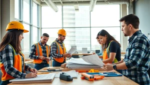 Participants in construction training programs actively learning in an engaging classroom environment.