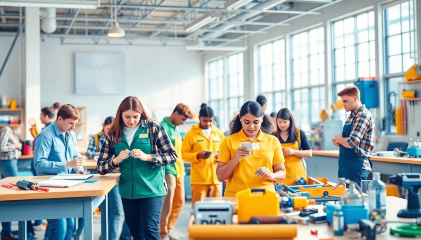 Explore trade schools Oahu with interactive learning experiences in a modern classroom.