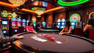 Experience the thrill of winning at MMOO with engaging poker games and vibrant casino ambiance.
