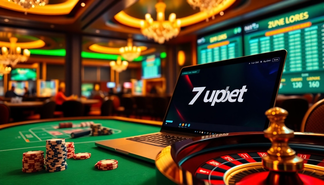 Experience the thrill of 7upbet with vibrant online gambling visuals and exciting betting environments.