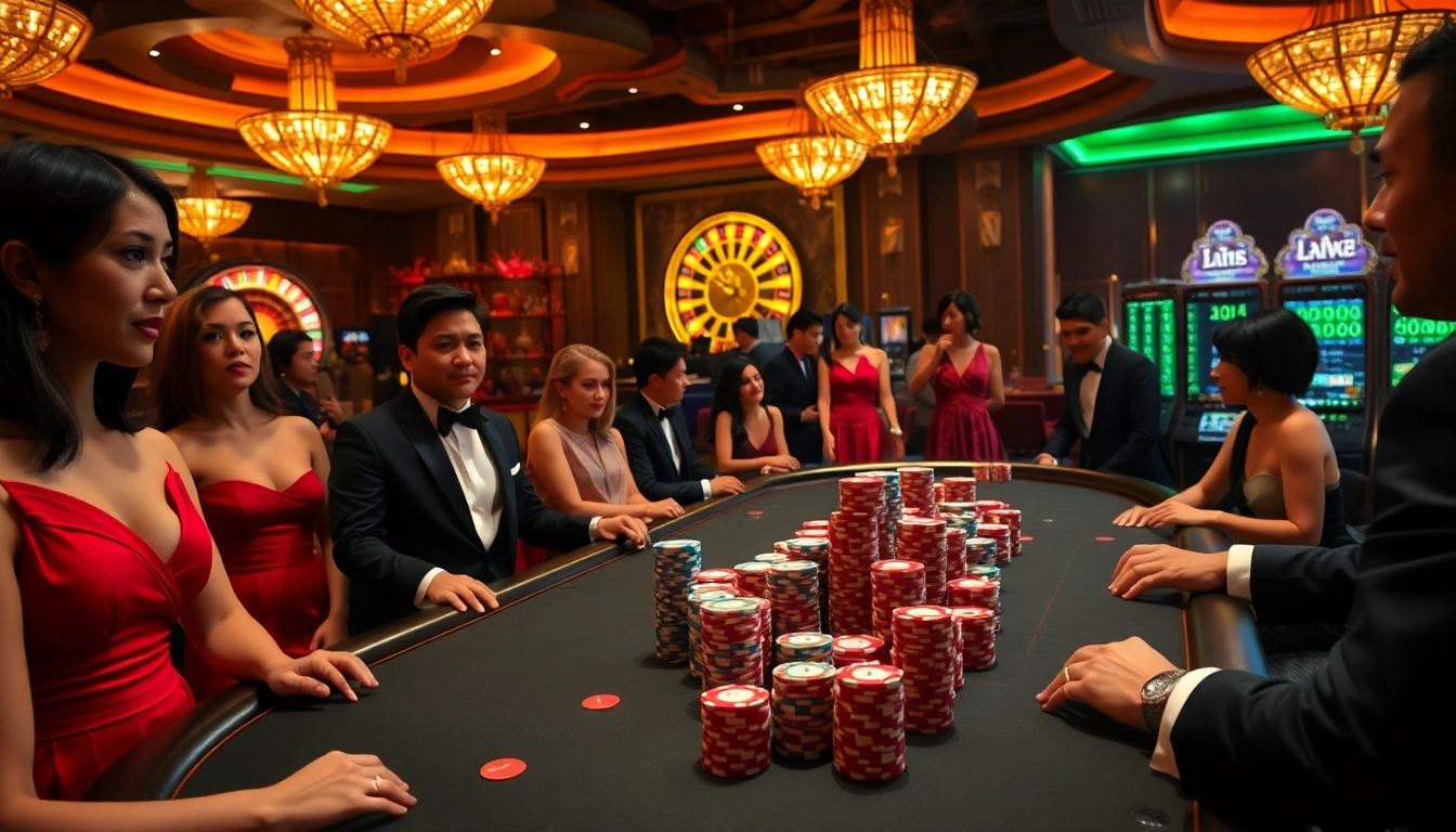 Players at a luxurious poker table engaging in high-stakes gameplay, influenced by the hidden wiki's allure.