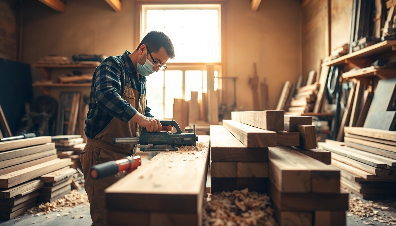 Carpentry Apprenticeship Near Me highlights a skilled carpenter in a workshop.