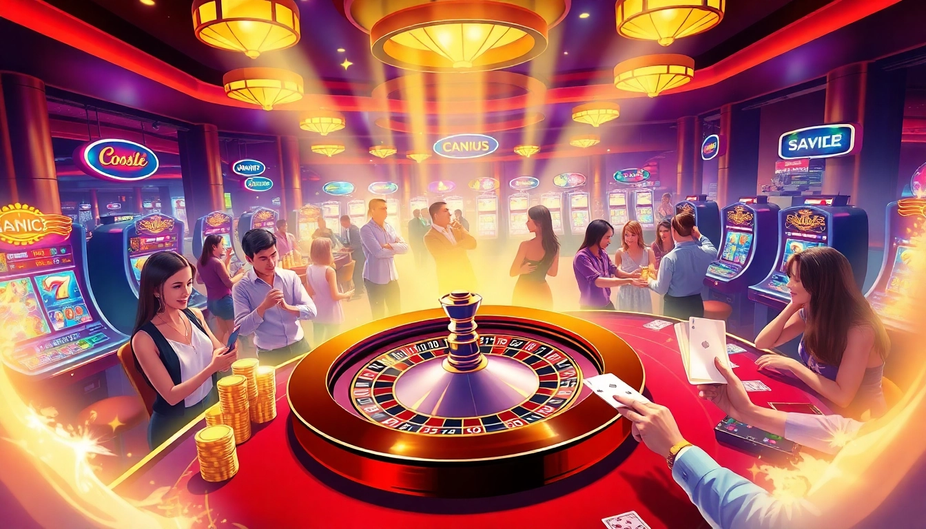 Exciting scene depicting players engaged in a sex game atmosphere within a vibrant casino setting.