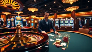 Experience the thrilling gaming atmosphere at hello88.com with engaging casino visuals.