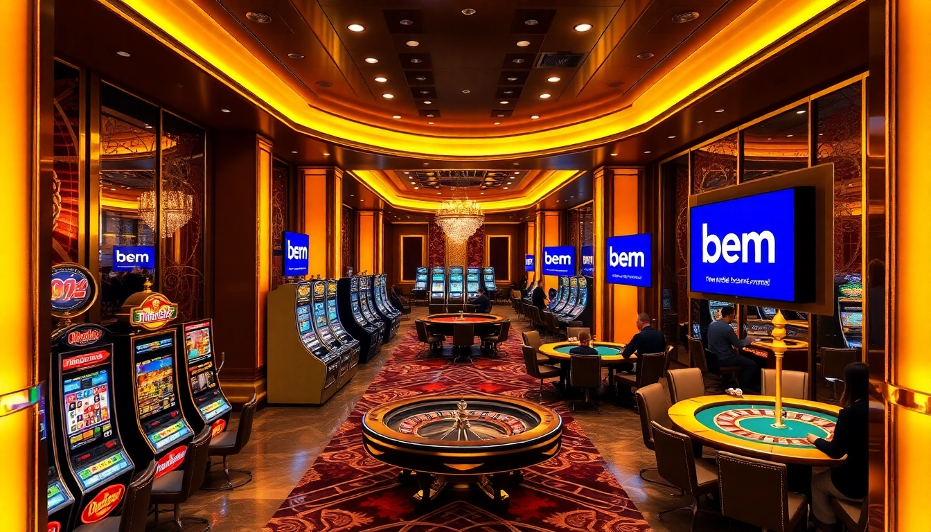 Experience the thrill of bem 92 at a luxurious casino with vibrant tables and exciting gameplay.