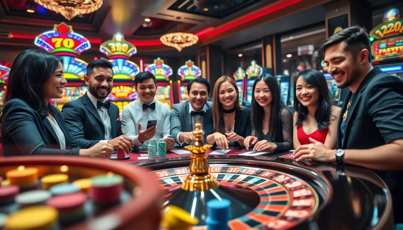 Rasakan serunya situs deposit 5k di kasino yang hidup dengan permainan yang bersemangat dan pemain yang ceria.