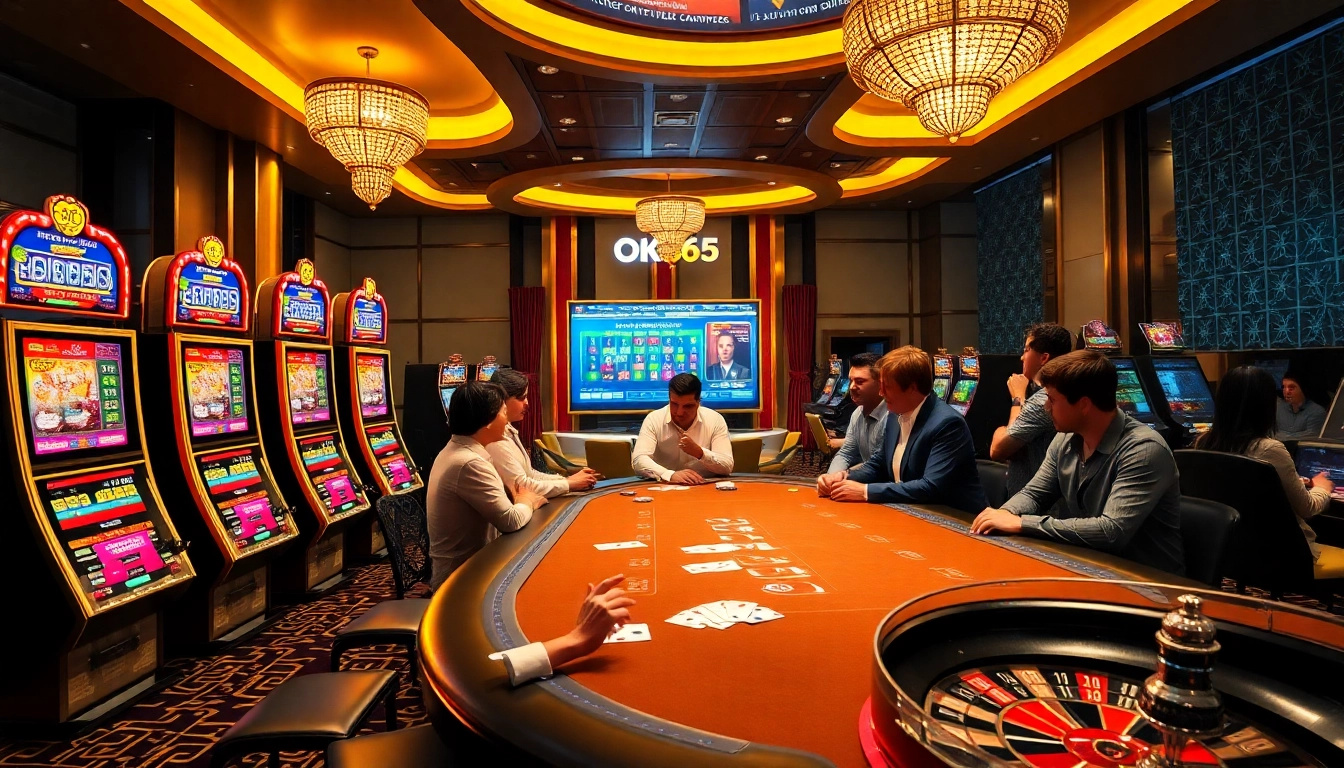 Exciting gambling experience at OK365 with slot machines and casino games.
