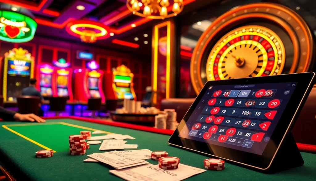 High-stakes players enjoying a thrilling game at SHBET's luxurious casino environment.