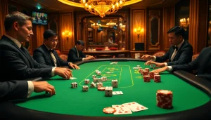 Soi cầu lô kép enhancing the excitement of a high-stakes casino gaming table.
