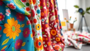 Bekijk unieke bedrukt katoen ontwerpen met verschillende kleurrijke patronen op stof.