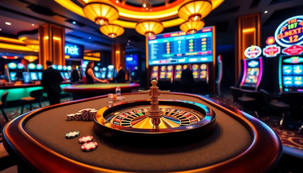 Experience the thrill of gambling at https://febet8.com with vibrant casino tables and poker games.