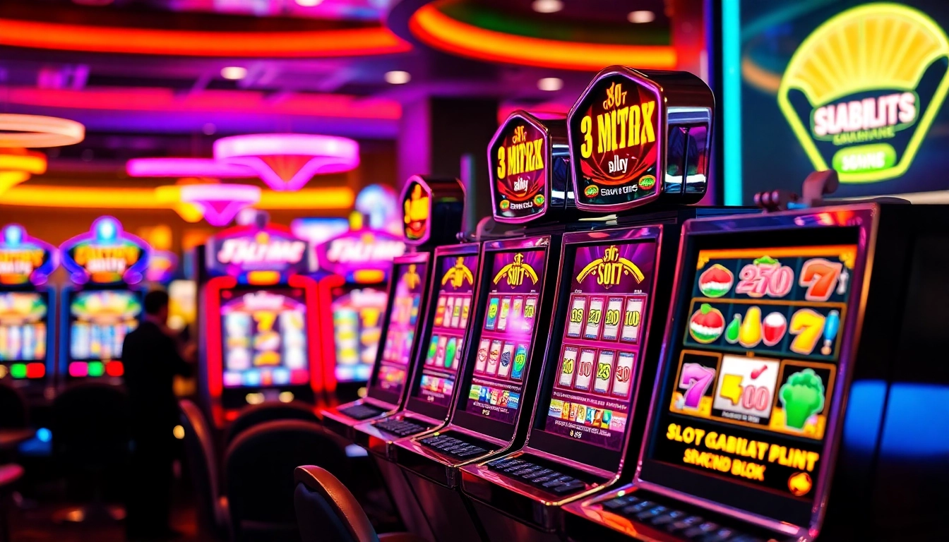 Permainan menarik pada slot depo 1k di mesin slot yang gemerlap di kasino.