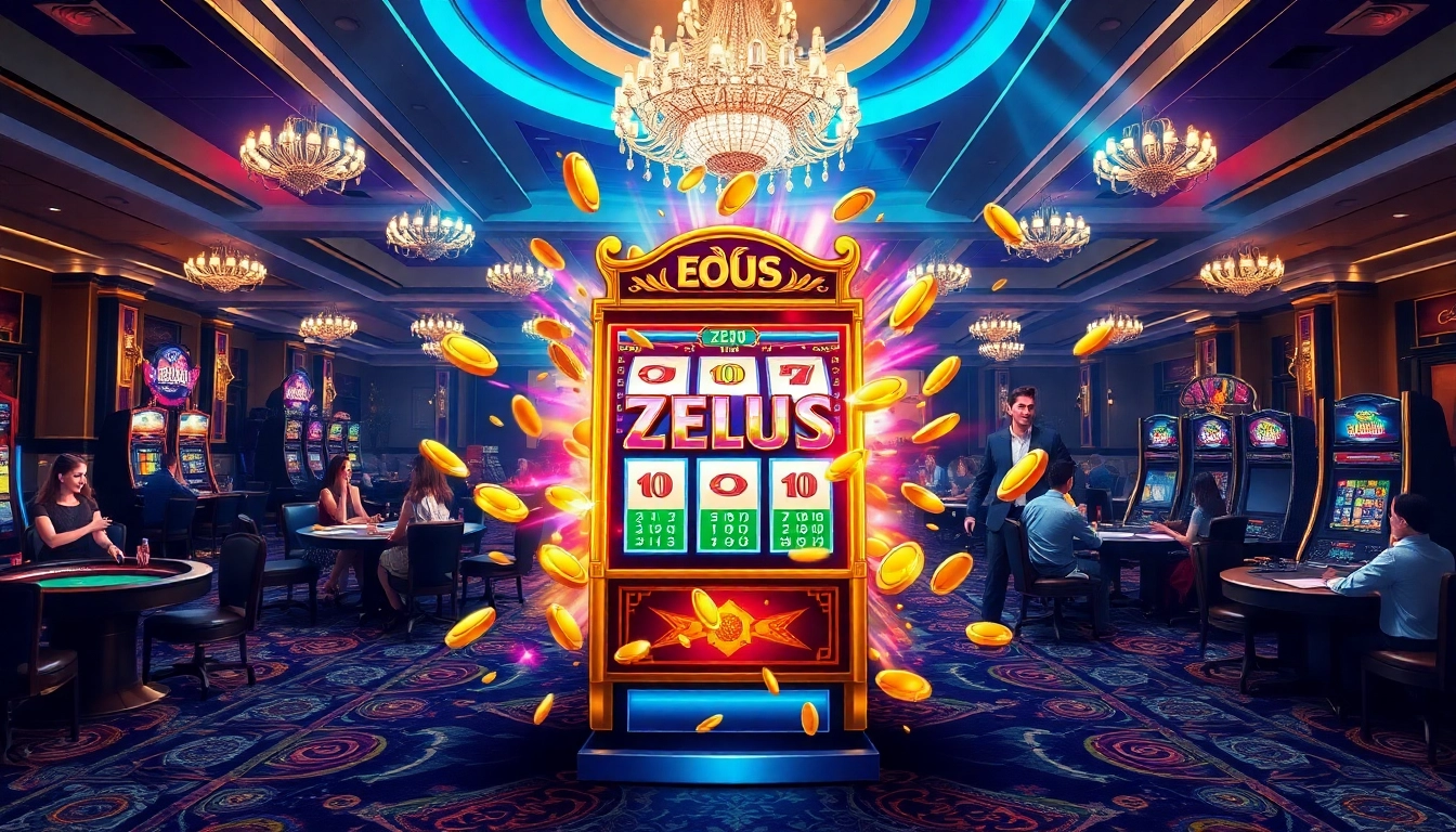 Kemenangan besar pada mesin slot Zeus membawa kegembiraan bagi para pemain kasino dalam suasana yang mewah.