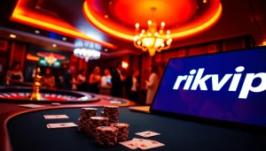 Experience the thrill of online gambling with rikvip's exciting poker and casino elements.