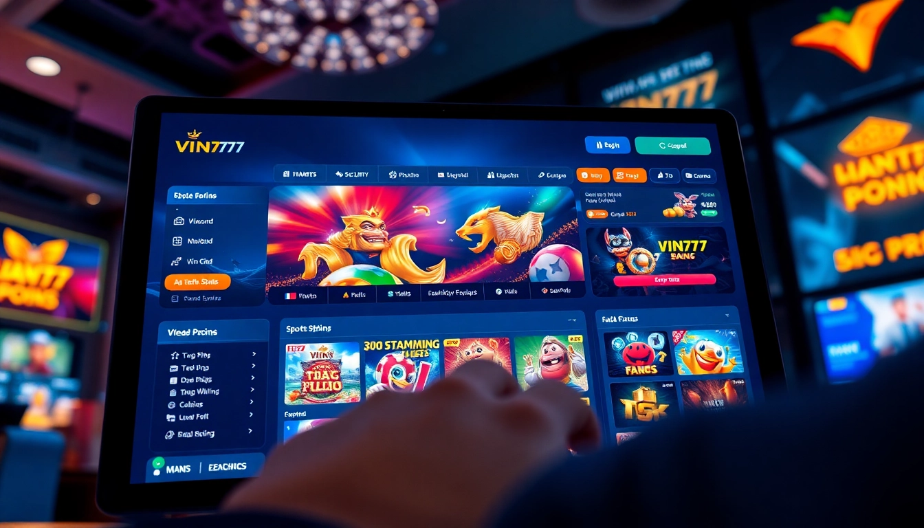 Engaging online gaming experience on vin777.gb.net showcasing diverse betting options and vibrant interface.