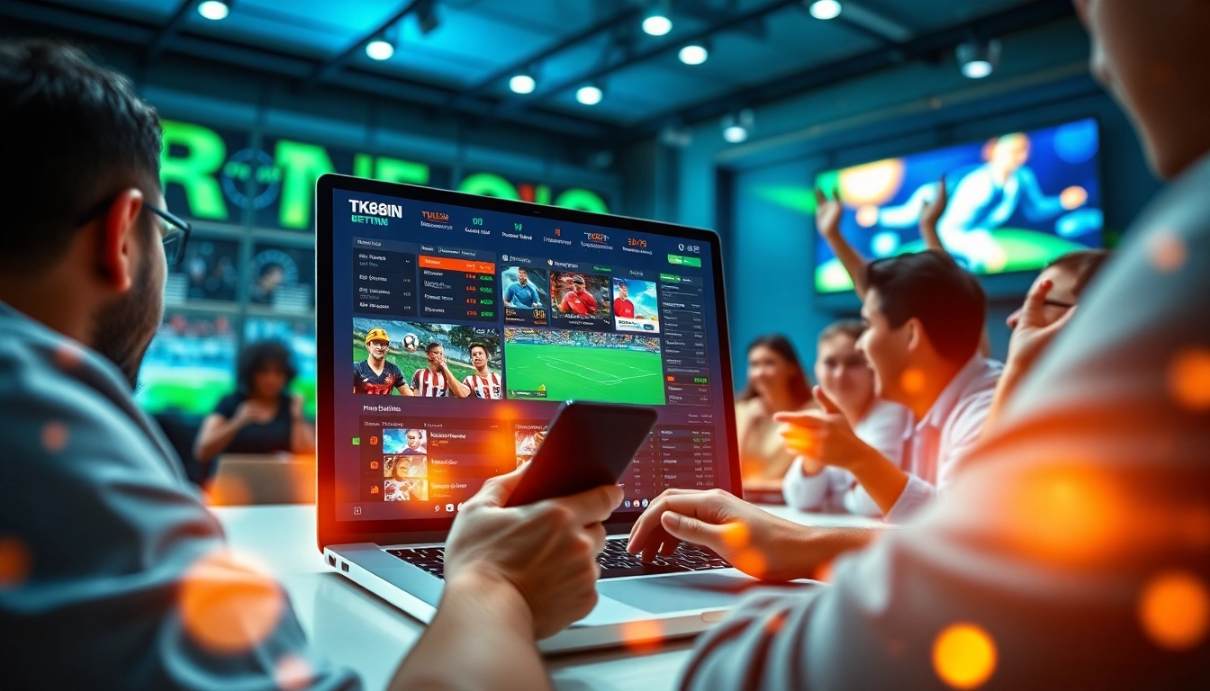 Exciting online betting experience at tk88win.live with dynamic sportsbook interface and engaged users.