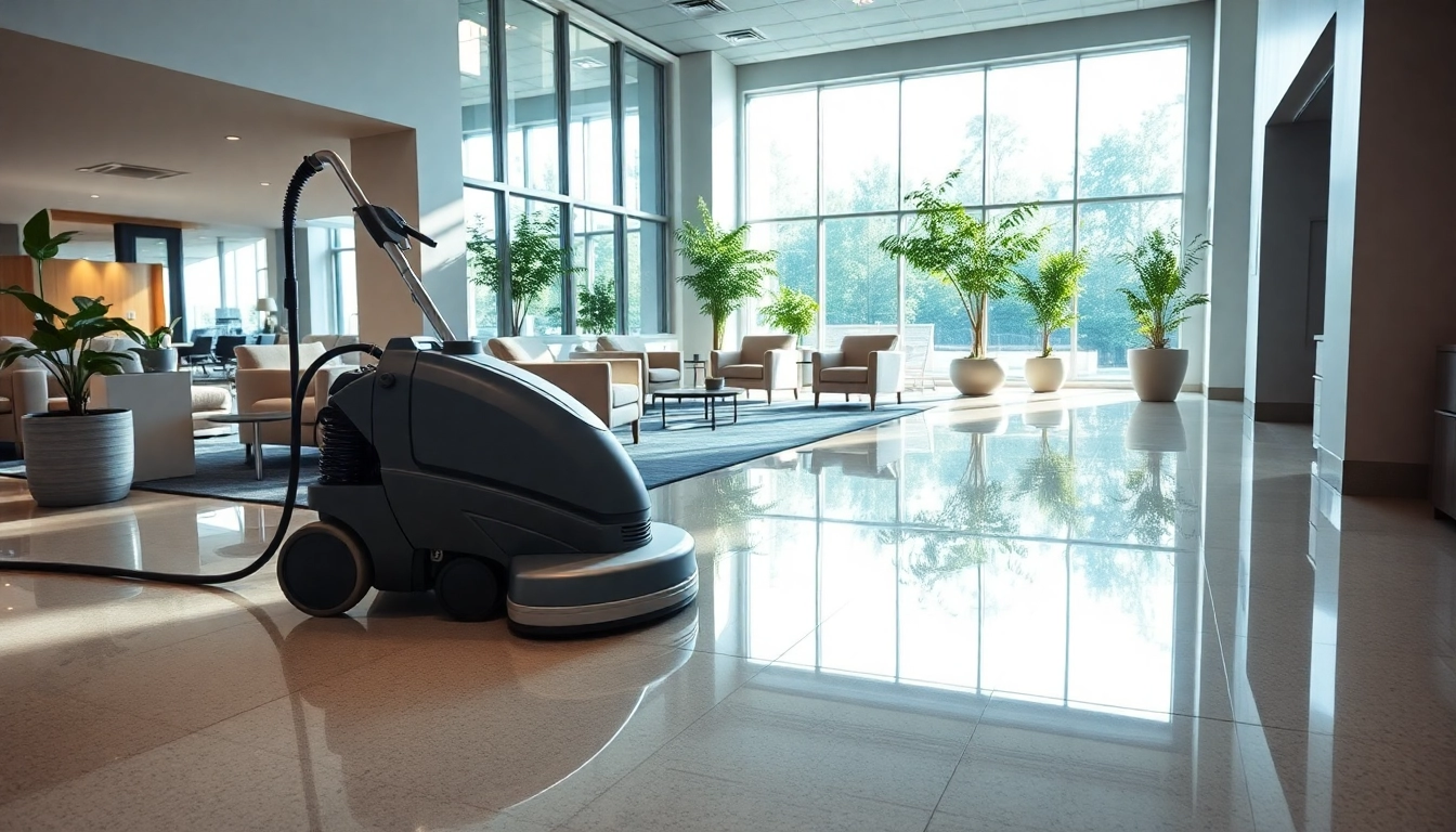 Revitalizing commercial carpet cleaning service in an elegant office setting.