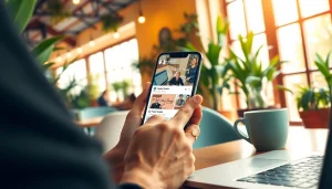 Learn how to find OnlyFans page from social media through effective strategies in a cozy coffee shop.