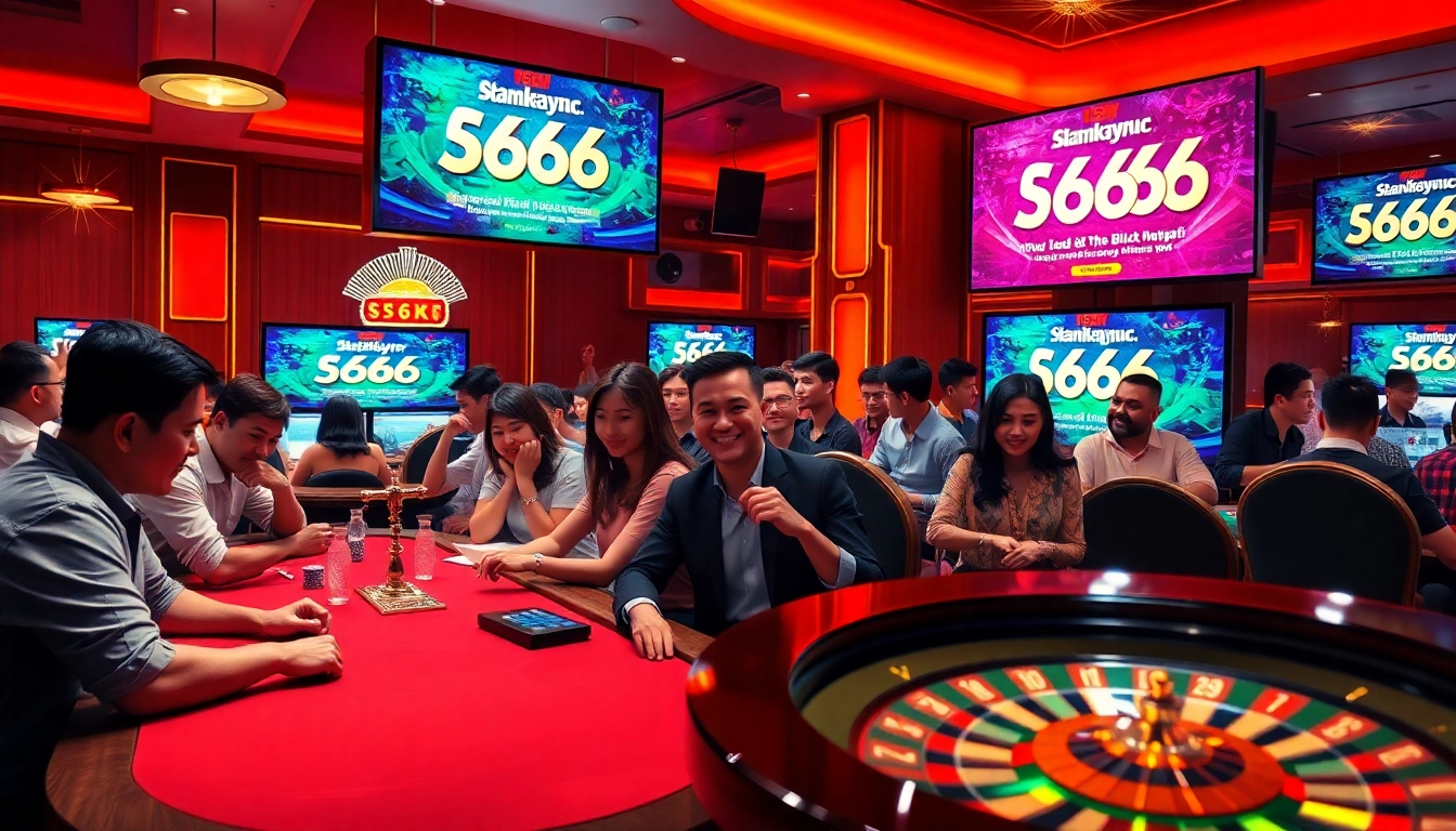 Exciting gaming atmosphere at S666.nyc, highlighting diverse players in action at a modern casino.