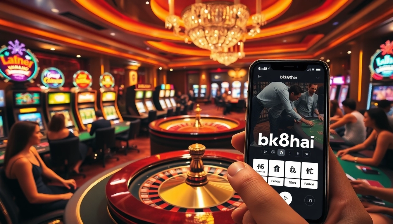 Experience thrilling gaming at bk8thai ทางเข้า with vibrant casino elements and modern technology.