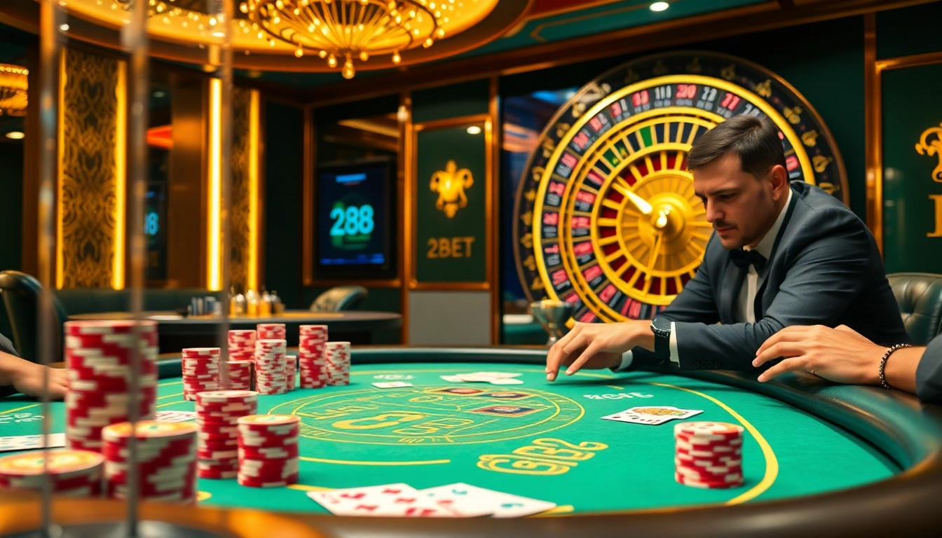 Experience the thrill of gambling at 28BET with an intense poker game scene.
