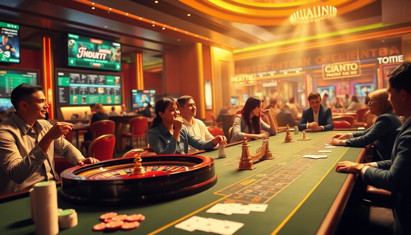 Enjoying a thrilling online gambling experience at https://f168.dating/ with poker chips and a roulette wheel.