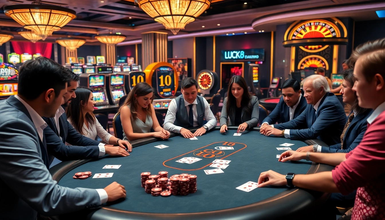 Experience the excitement of LUCK8 Casino with vibrant gaming tables and thrilling action.