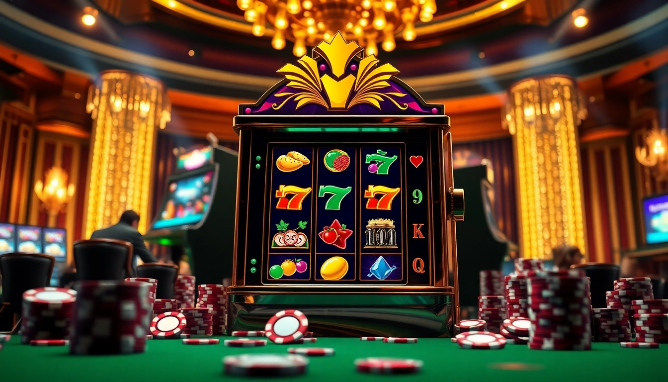 Players engaging with the Slot Scatter Hitam, showcasing winning potential in a vibrant casino atmosphere.