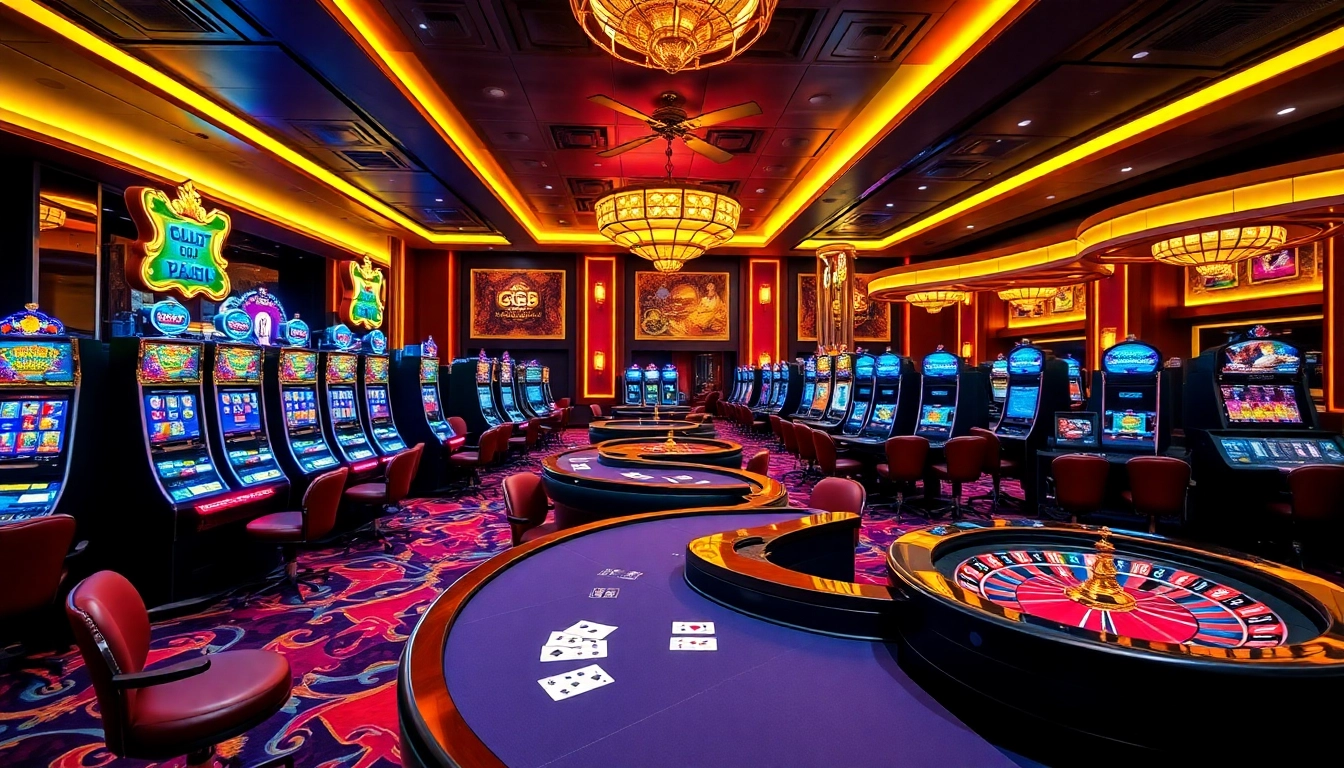 Experience the excitement of GG88 casino with vibrant slot machines and poker tables.