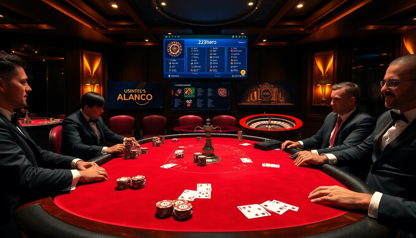 Apply winning strategies at the 123hero table with colorful chips and cards.