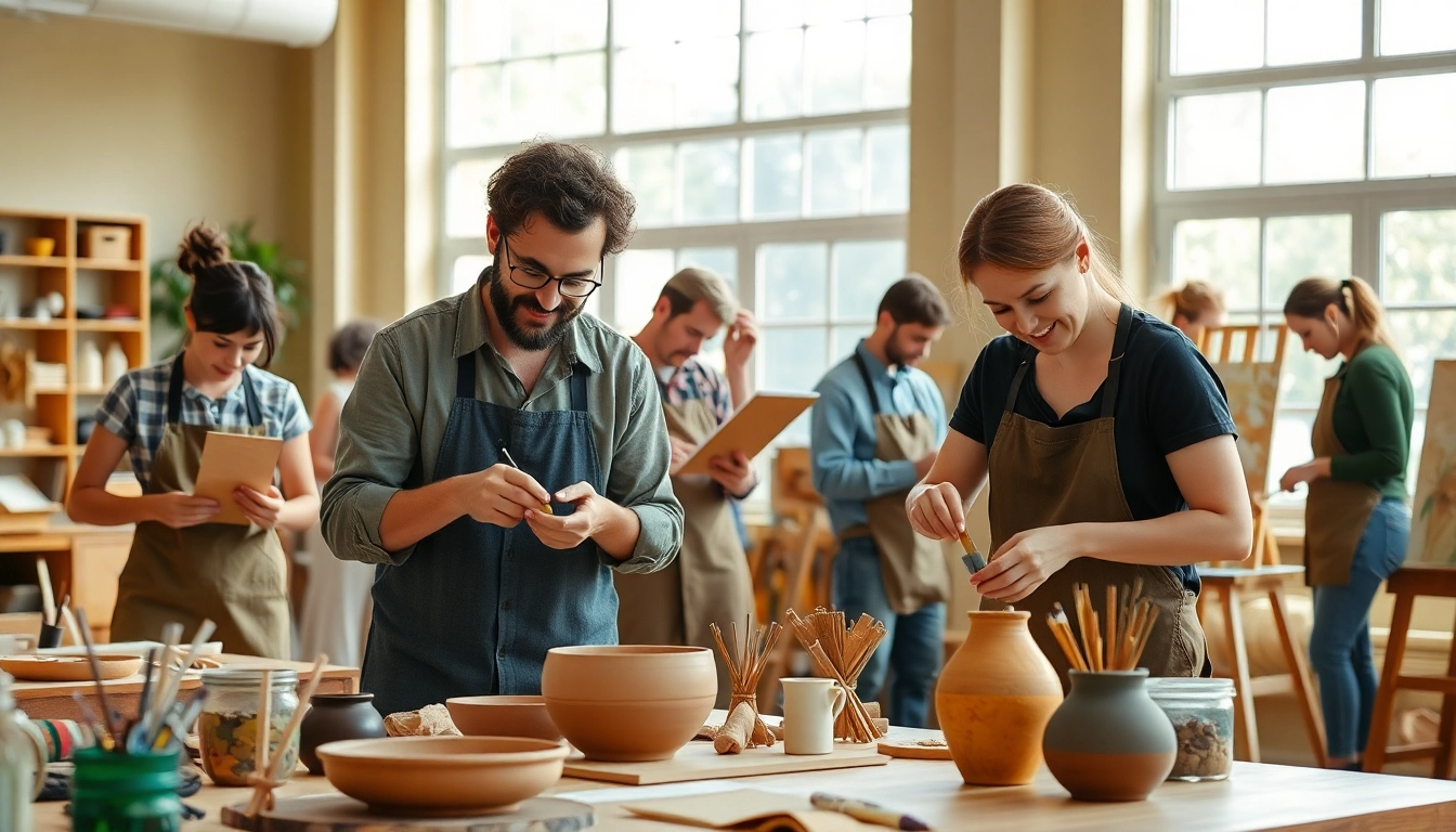 Participating in craft training programs emphasizing hands-on learning and collaboration.