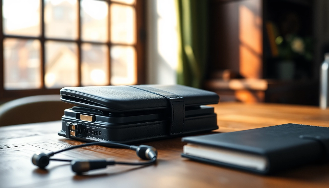 Die abschließbare Handytasche mit unique lock mechanism, perfekt für den sicheren Transport.