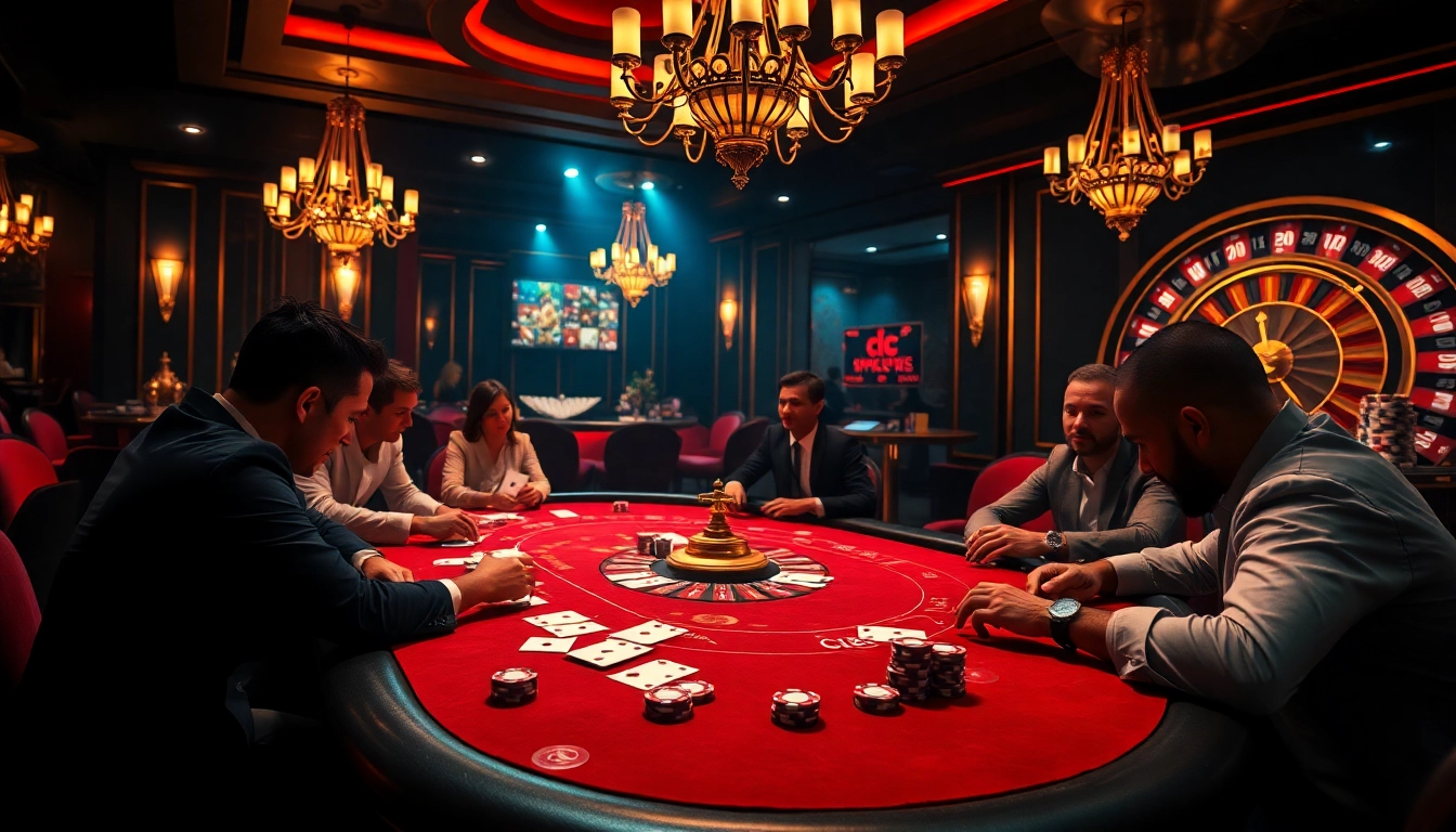 C168 poker table showcases high-stakes gameplay with chips and cards in a luxurious casino.
