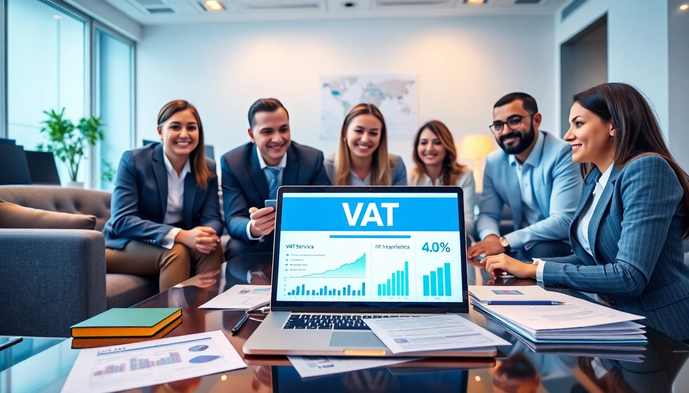 VAT Services in UAE team collaborating in a modern office setting