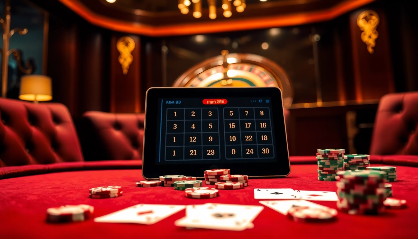 Experience the thrill of mm 88 with a luxurious casino atmosphere featuring poker and roulette.