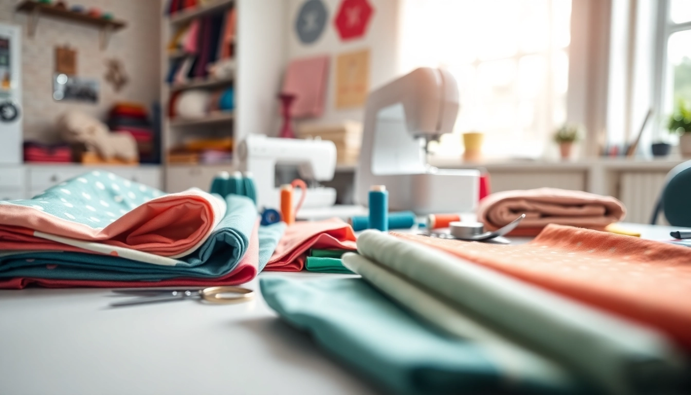 Sewing materials for beginners showcased vibrantly, highlighting stoffen voor naaien beginners.