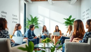 Engaging business coach los angeles guiding a diverse team in a collaborative office setting.