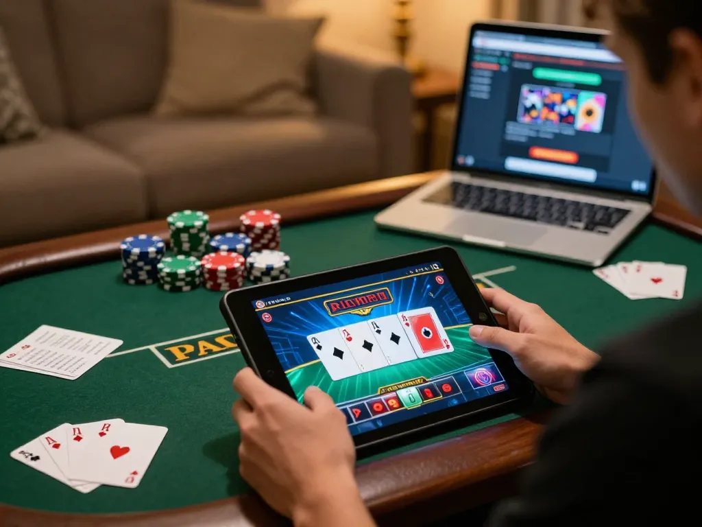 Experience LC88 win while playing poker online with engaging graphics and comfortable home setting.