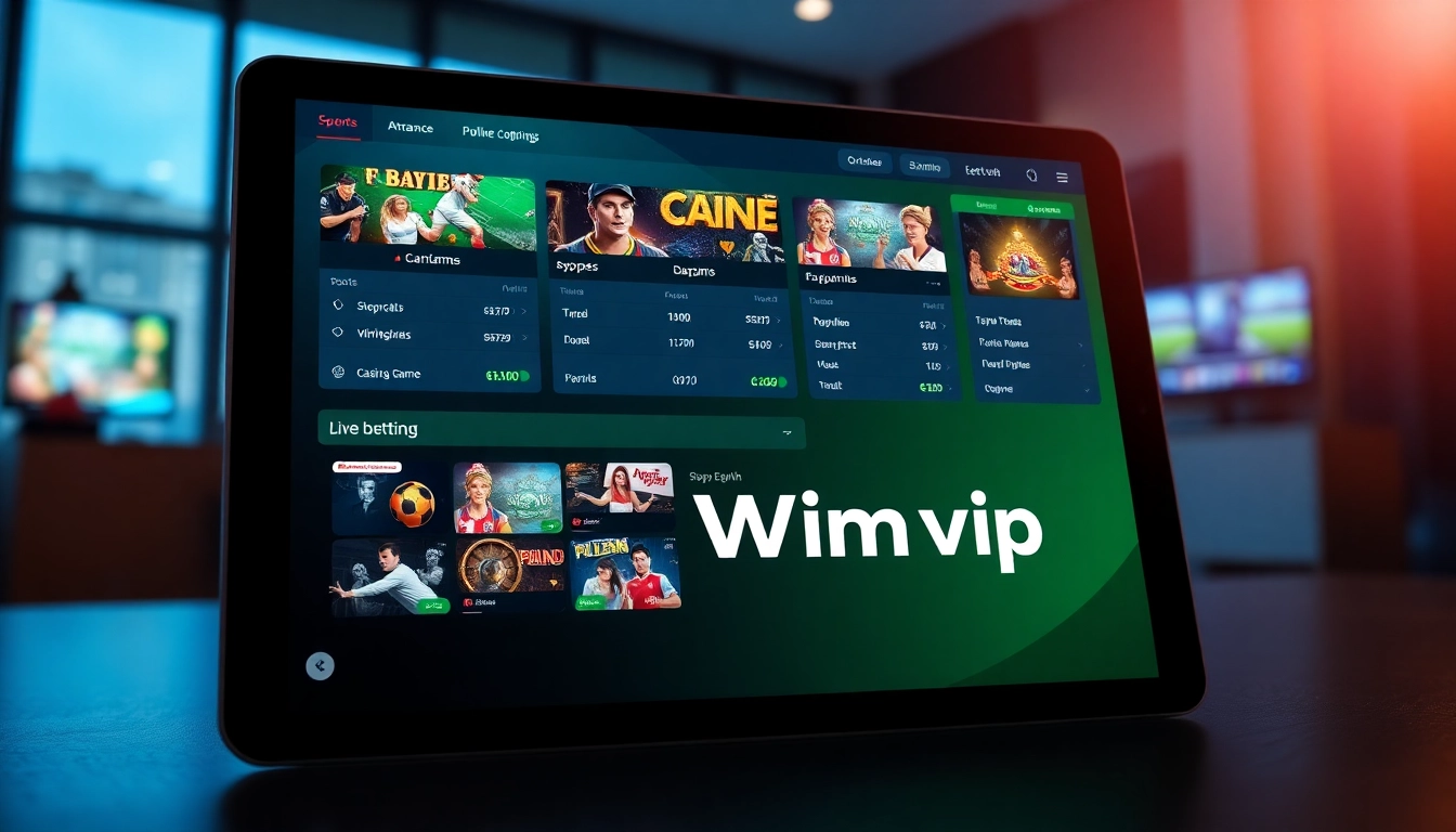Winvn vip online gambling interface showcasing diverse betting options for an engaging user experience.
