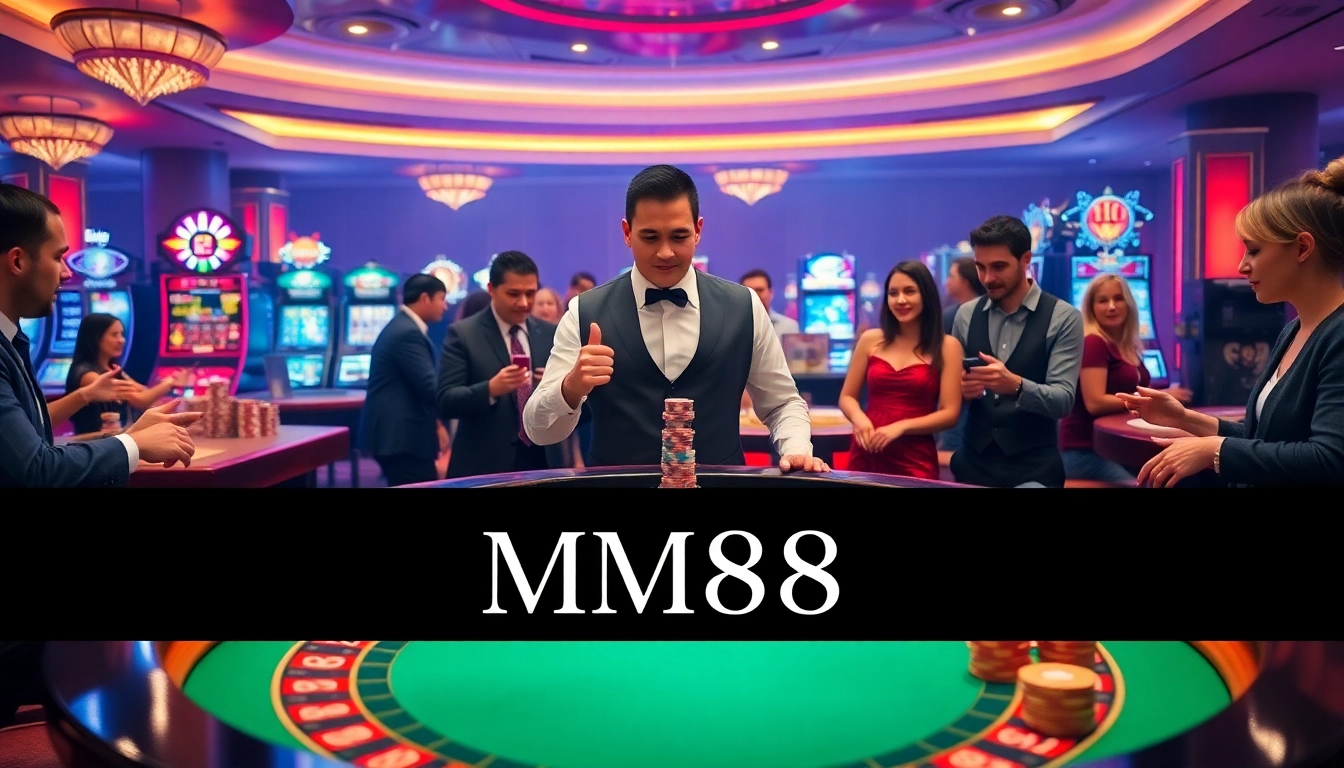 Players engaging at the MM88 casino table, showcasing excitement and high-stakes action.