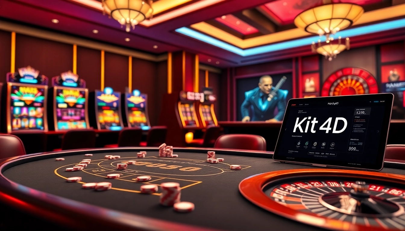 Rasakan sensasi kemenangan dengan Kit4D di kasino mewah yang menampilkan blackjack dan mesin slot.