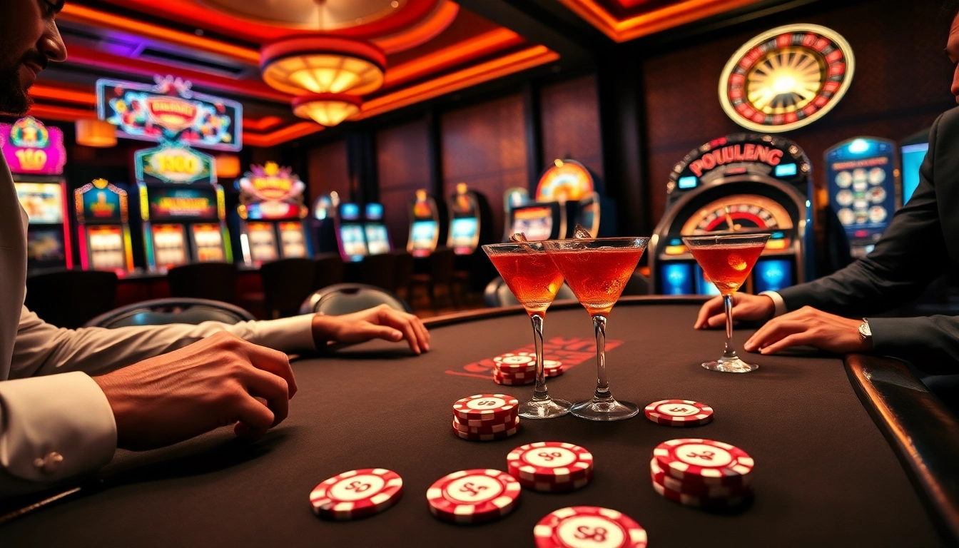 Players enjoy an intense poker game at a casino table featuring S8 design poker chips.
